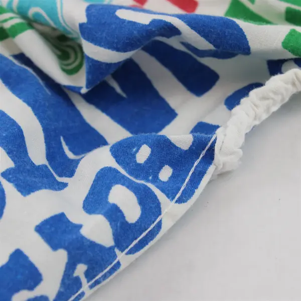 Vintage Bibb NFL Team Print Twin Fitted Sheet DIY Fabric Upcycling FLAWED