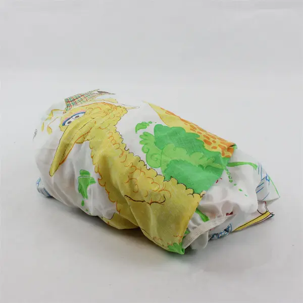 VTG JCPenney Sesame Street Zoo-Theme Twin Fitted Sheet DIY Fabric Upcycling