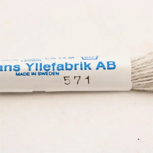 Lot of 5 Klippans Lingarn 100% Linen Thread Floss Sweden Yellow Tan Gray