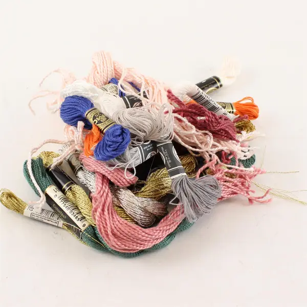 Lot of 14 Bundles DMC Embroidery Thread Various Thread Styles