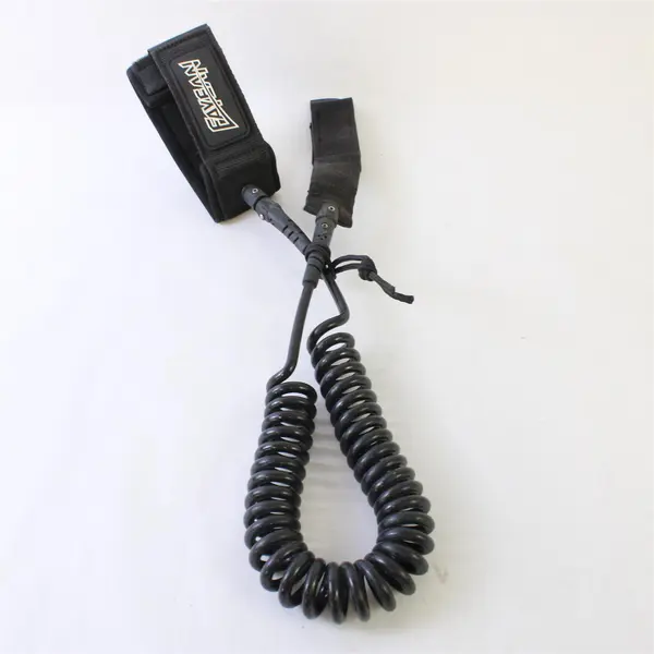 Lot of 3 Surfboard Paddleboard Coiled Leashes Black & Blue