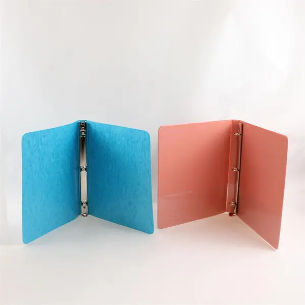 Lot of 3 Assorted Ring Binders Peach Blue Cardstock Clear Blue Spine 1 in 2.5 in