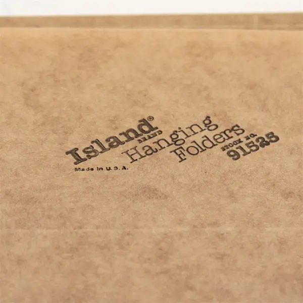 Lot of 18 Island Brand Brown Hanging File Folders Letter Used