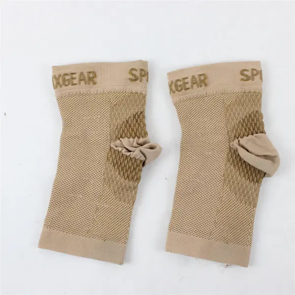 Physix Gear Sport Beige Compression Arch Ankle Support Sleeves Pair