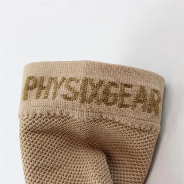 Physix Gear Sport Beige Compression Arch Ankle Support Sleeves Pair