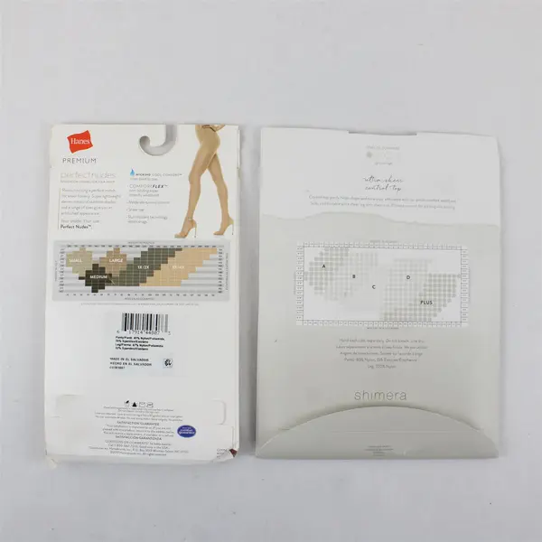 Lot of 2 Hanes Shimera Pantyhose NWT Plus Size Buff Medium Nude Sheer