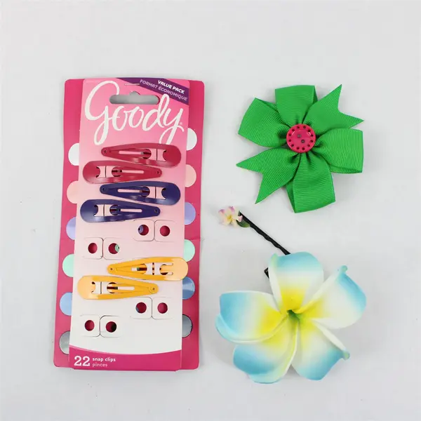 Assorted Hair Clip Lot Snap Clips Flower Clips Pre-Owned