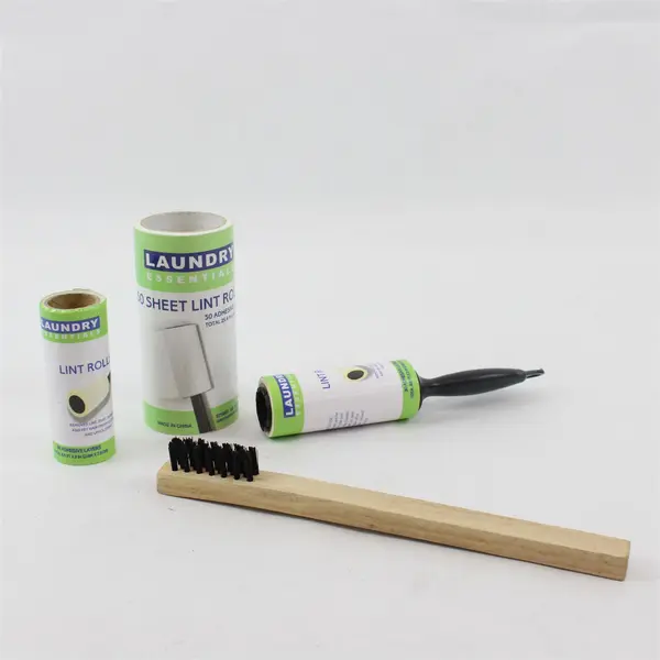 Lot of 4 Laundry Essentials Handled Lint Roller, 2 Refills, Shoe Brush
