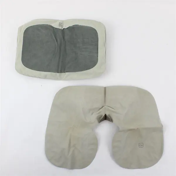 Go Lot of 2 Gray Inflatable Travel Pillows 1 Neck Pillow