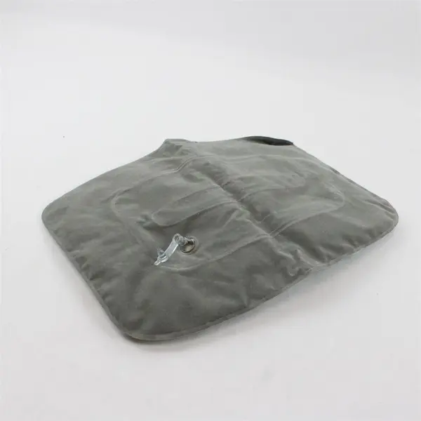Go Lot of 2 Gray Inflatable Travel Pillows 1 Neck Pillow