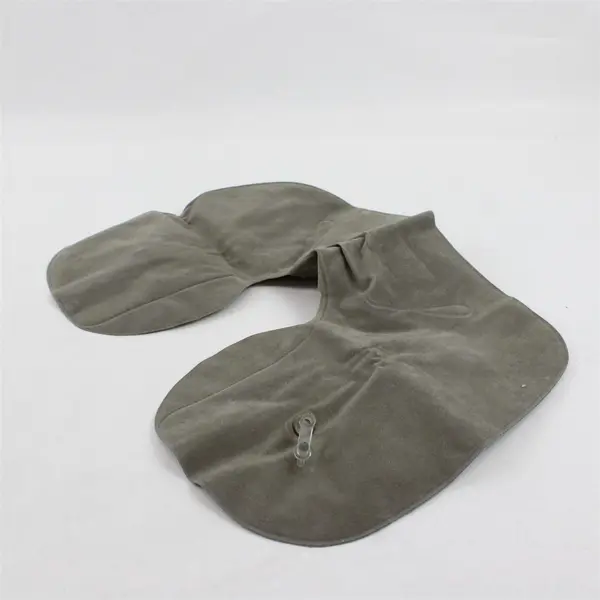 Go Lot of 2 Gray Inflatable Travel Pillows 1 Neck Pillow