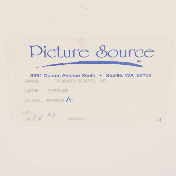 Picture Source Mandarin Chinese Calligraphy 17x25.5 Wood Frame Glass Mat