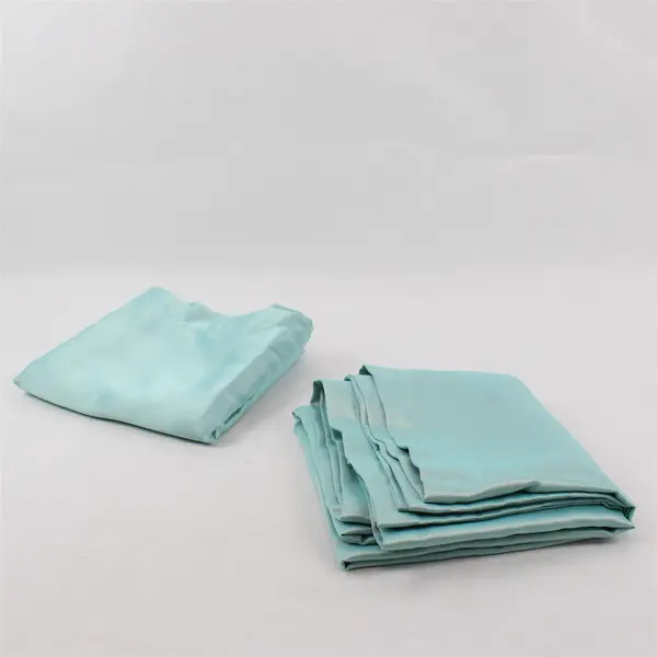 Your Zone Set of 2 Mint Satin Curtain Panels 30" x 63"