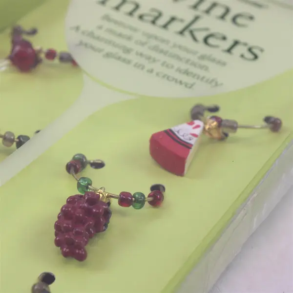 6 Pc Set Boston Warehouse Wine Marker Charms