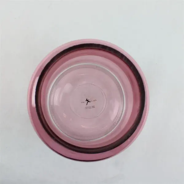 FTD 1910 Transparent Pink Glass Cylindrical Vase 8 in Modern