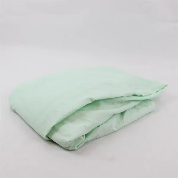 Mint Green Round Tablecloth 66" DIY Fabric Upcycling FLAWED
