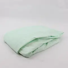 Mint Green Round Tablecloth 66" DIY Fabric Upcycling FLAWED