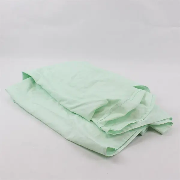 Mint Green Round Tablecloth 66" DIY Fabric Upcycling FLAWED