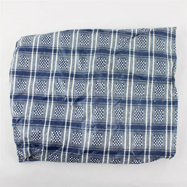 Blue and White Plaid Water-Resistant Rectangular Tablecloth 50" x 66"
