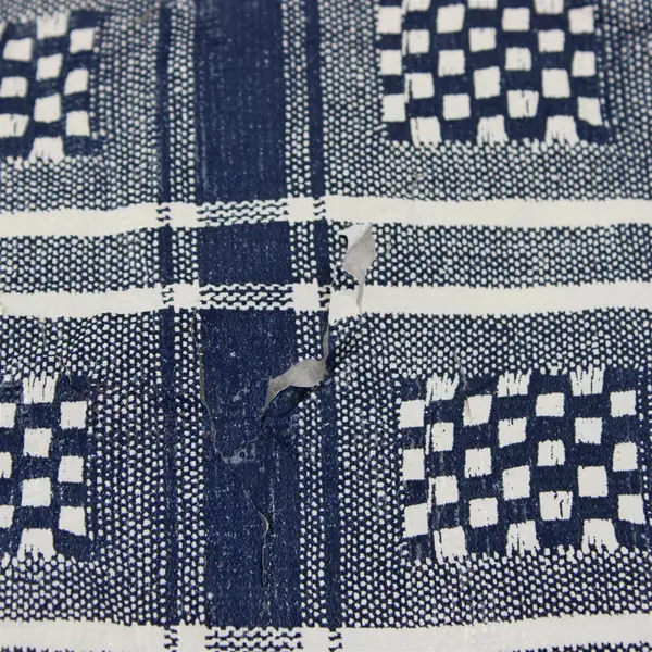 Blue and White Plaid Water-Resistant Rectangular Tablecloth 50" x 66"