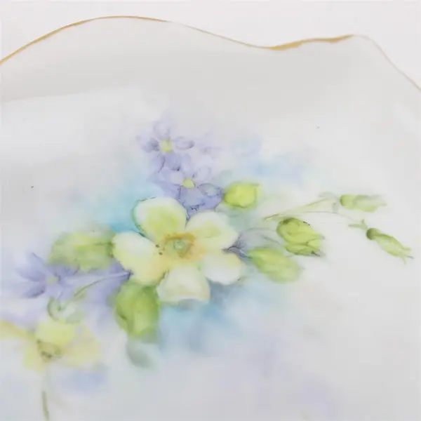 Floral Design Rectangular Ceramic Trinket Dish 11.5"