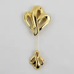 Vintage NAPIER Gold Tone Jabot Pin