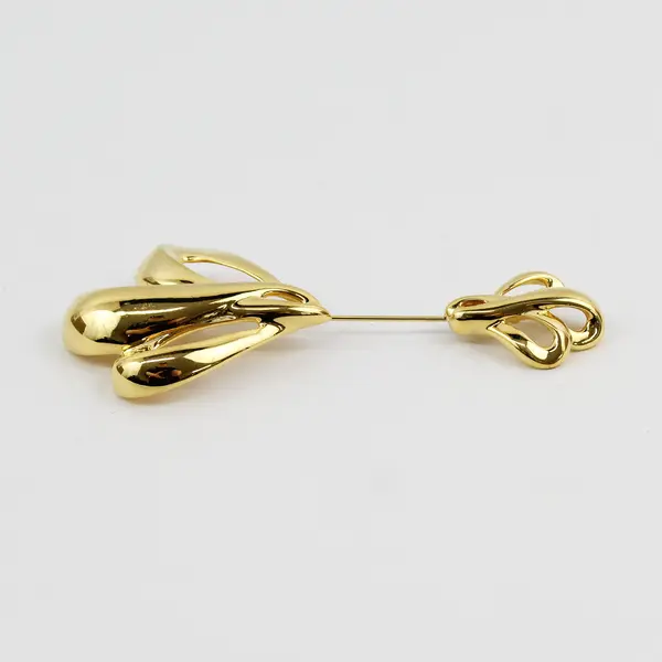 Vintage NAPIER Gold Tone Jabot Pin