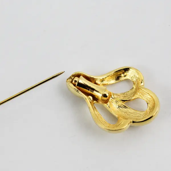 Vintage NAPIER Gold Tone Jabot Pin