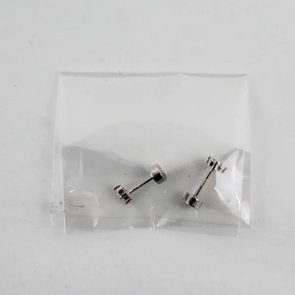 Sterling Silver And Zirconia Stud Earrings