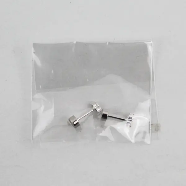 Sterling Silver And Zirconia Stud Earrings
