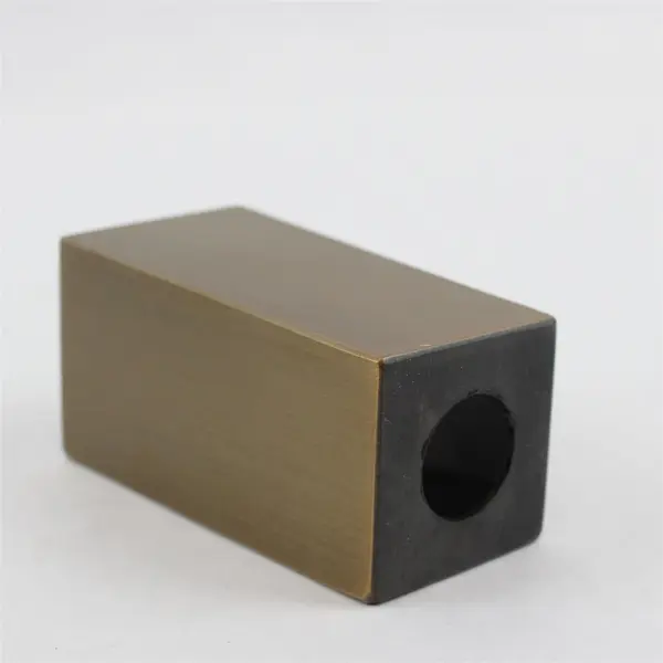 Set of 3 Metal Bronzed Look Furniture Leg Sleeves Covers