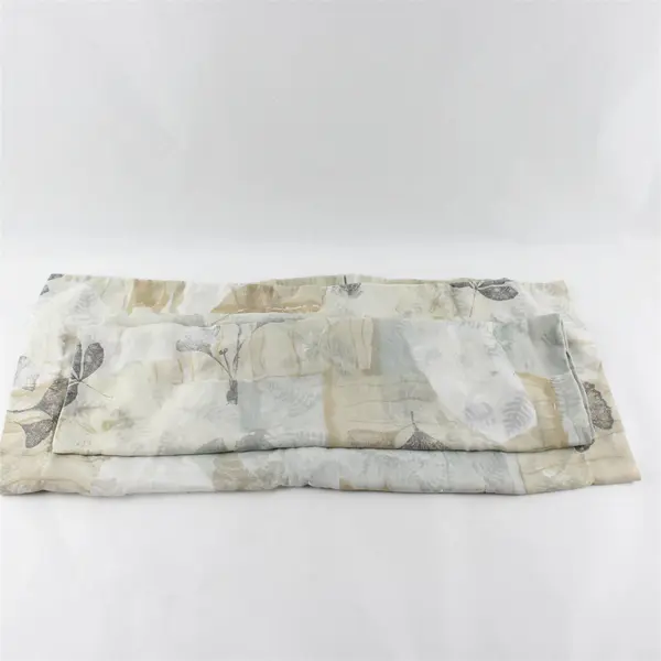 Set of 2 JCPenney Gray and Beige Leaf Print Throw Pillow Covers 25" x 30"