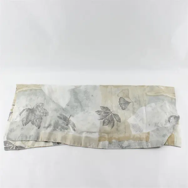 Set of 2 JCPenney Gray and Beige Leaf Print Throw Pillow Covers 25" x 30"
