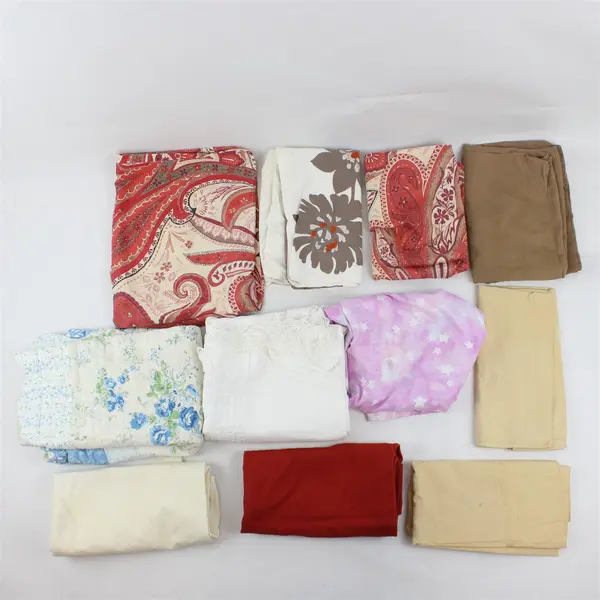Lot of 11 Pillow Covers Various Colors Used Flawed DIY Scrap Fabric