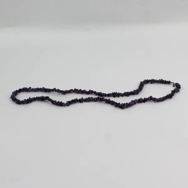 Amethyst Chip Strand Necklace 32"