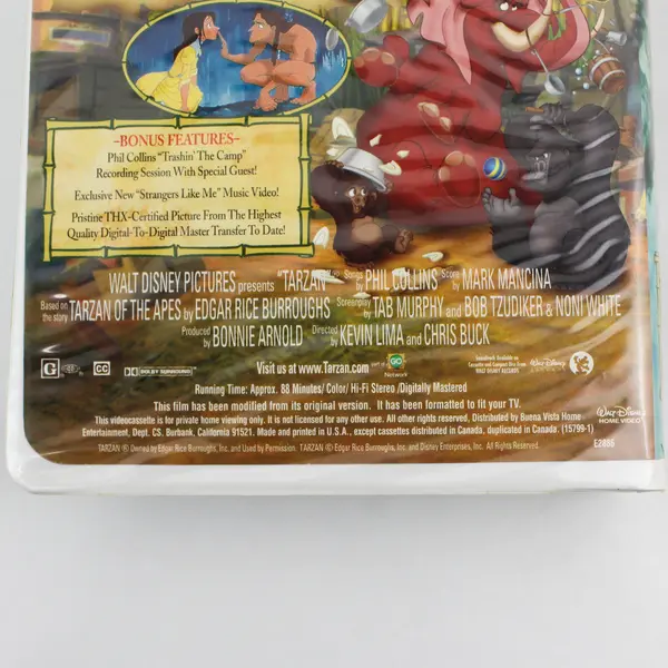 Walt Disney Tarzan VHS 1999 Clamshell Case Animated Classic Pre-Owned