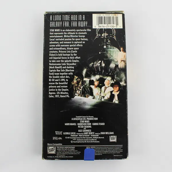 Star Wars FoxVideo VHS Tape Full Screen PG Sci-Fi Lucasfilm