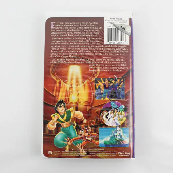 Aladdin And The King of Thieves VHS tape Disney 1996
