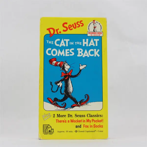 Dr. Seuss The Cat In The Hat Comes Back VHS 1989 Plus 2 More Dr. Seuss Classics