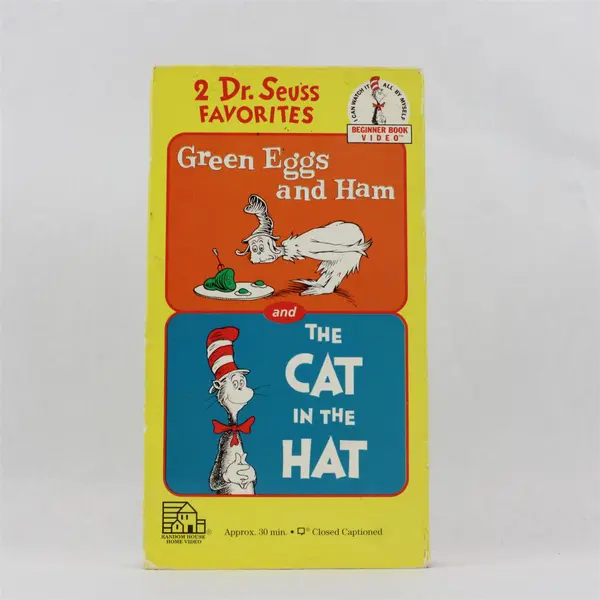 Dr. Seuss Green Eggs and Ham & The Cat in the Hat VHS Tape