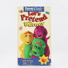 Barney & Friends Collection Let's Pretend with Barney VHS Video Tape Sing Along