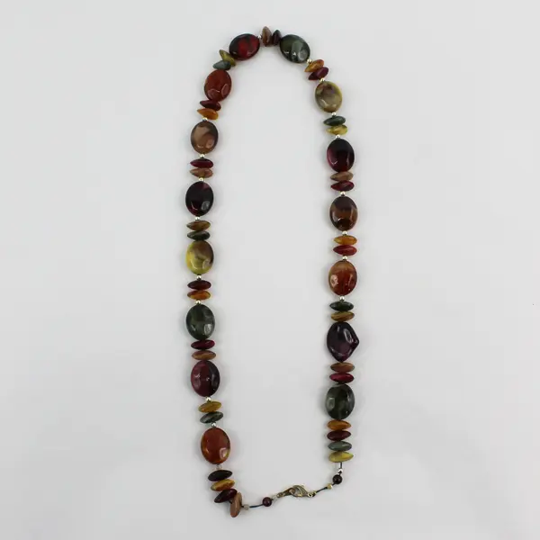 26" Colorful Chunky Gemstone Bead Necklace