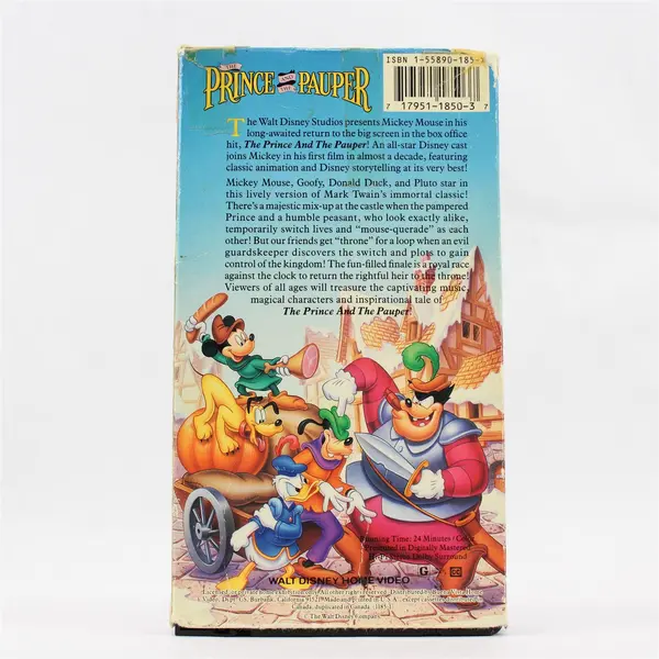 Walt Disney Mini Classics - The Prince and the Pauper (VHS, 1991)