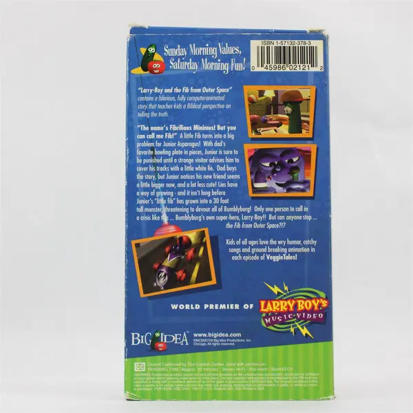 VeggieTales Larry-Boy! & the Fib from Outer Space! VHS 1998 Slip Sleeve
