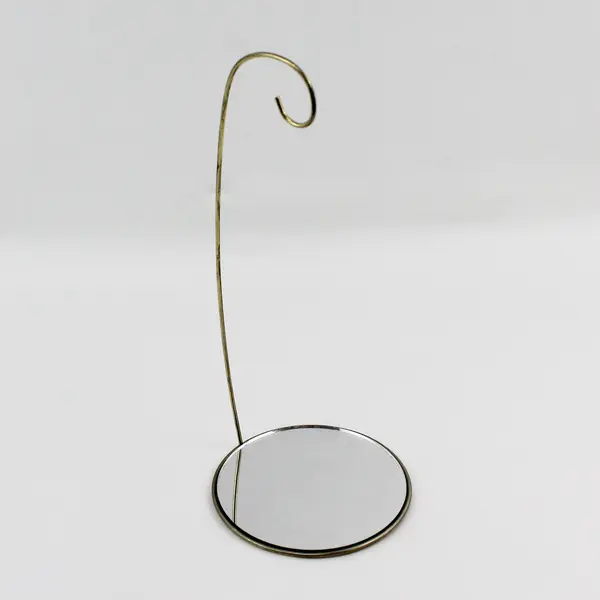 Tripar Gold-Tone Christmas Ornament Hanger Display Mirror Base 12"