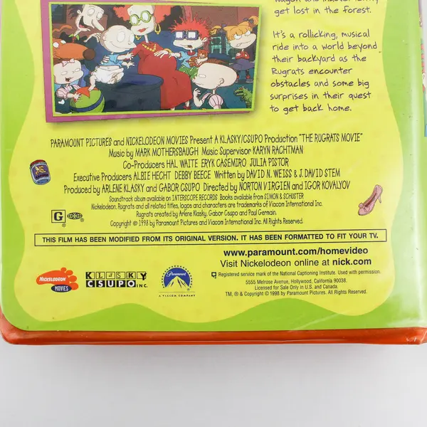 The Rugrats Movie 1998 Orange Clamshell Nickelodeon VHS 