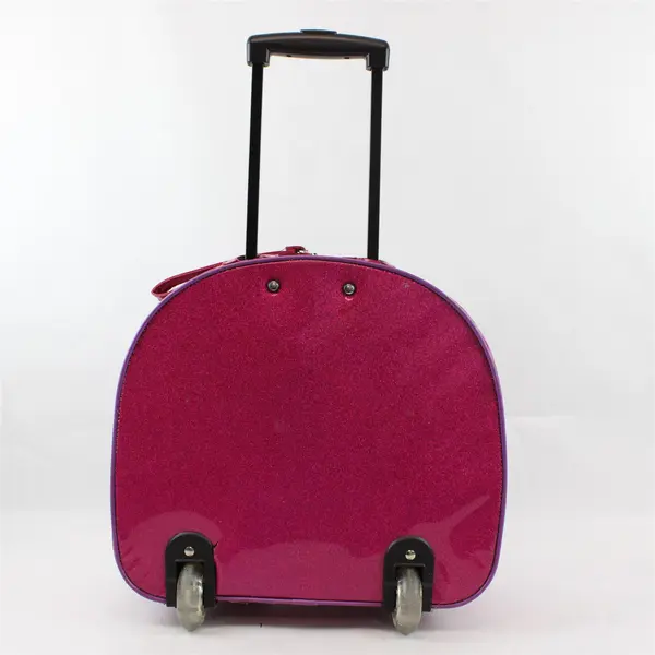 Disney Store Tinkerbell Pink Sparkly Rolling Suitcase Luggage