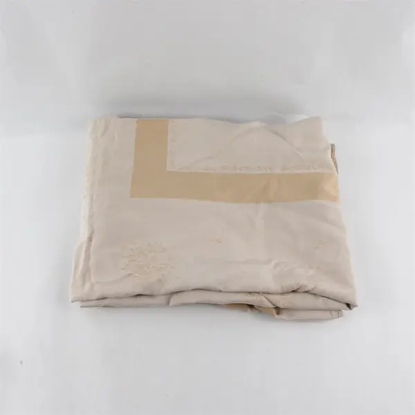 Floral Bouquet Embroidered Beige Rectangular Tablecloth 45" x 62"