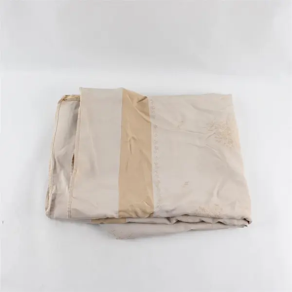 Floral Bouquet Embroidered Beige Rectangular Tablecloth 45" x 62"