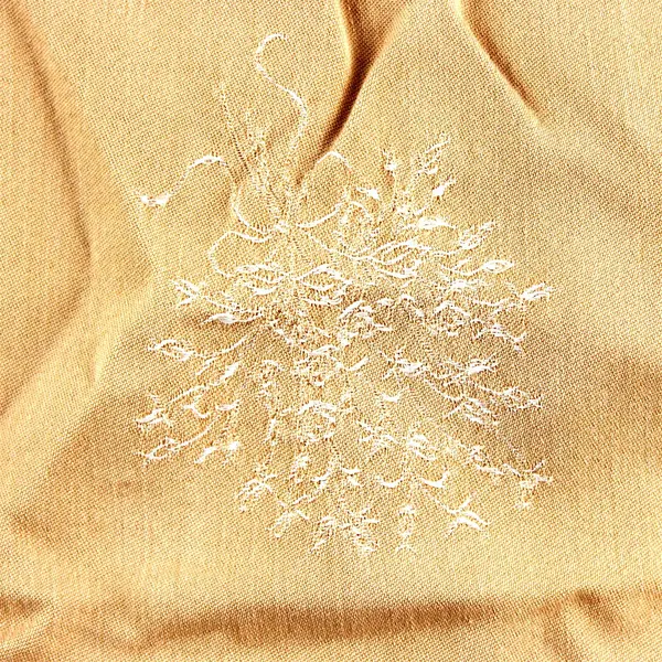 Floral Bouquet Embroidered Beige Rectangular Tablecloth 45" x 62"